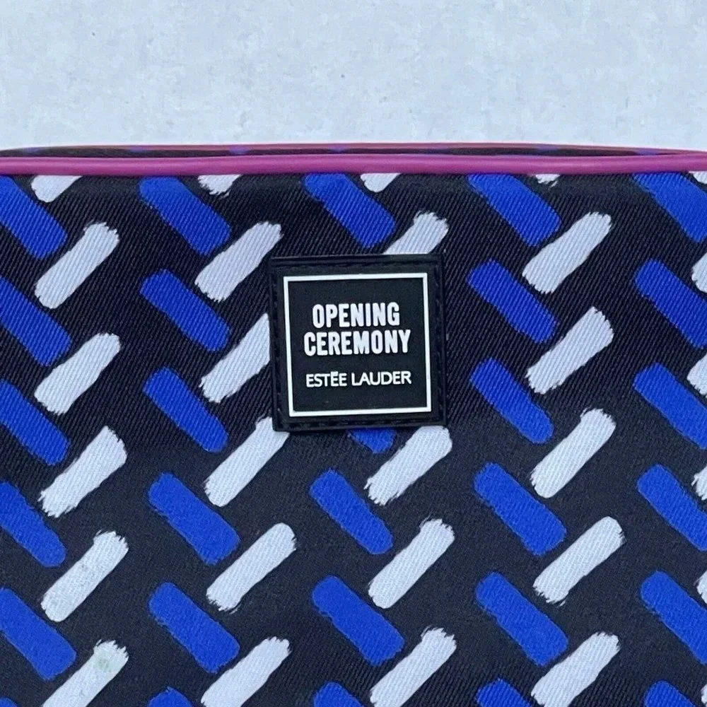 Opening Ceremony Estee Lauder Zipper Cosmetic Travel Makeup Pouch Purse Bag Geo
